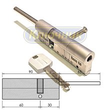Цилиндры / По типам / Дисковые цилиндры / Цилиндр TOKOZ CV PRO300 90(60/30)Ni длинный шток. Магазин "Ключник" в С-Пб.