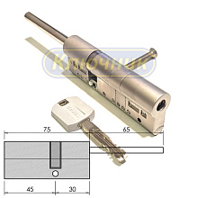 Цилиндры / По типам / Дисковые цилиндры / Цилиндр TOKOZ CV PRO300 75(45/30)Ni длинный шток. Магазин "Ключник" в С-Пб.